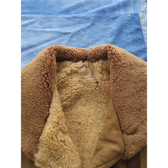 Vintage 1930s USCG Transport Mackinaw Coat Shearling Shawl Collar RARE 38 - Picture 16 of 16